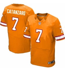 Men's Nike Tampa Bay Buccaneers #7 Chandler Catanzaro Elite Orange Glaze Alternate NFL Jersey