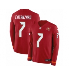 Men's Nike Tampa Bay Buccaneers #7 Chandler Catanzaro Limited Red Therma Long Sleeve NFL Jersey