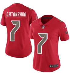 Women's Nike Tampa Bay Buccaneers #7 Chandler Catanzaro Limited Red Rush Vapor Untouchable NFL Jersey
