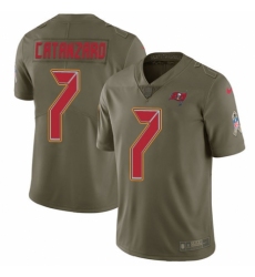 Youth Nike Tampa Bay Buccaneers #7 Chandler Catanzaro Limited Olive 2017 Salute to Service NFL Jersey