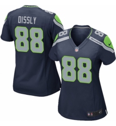 Women's Nike Seattle Seahawks #88 Will Dissly Game Navy Blue Team Color NFL Jersey
