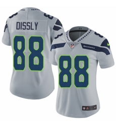 Women's Nike Seattle Seahawks #88 Will Dissly Grey Alternate Vapor Untouchable Elite Player NFL Jersey