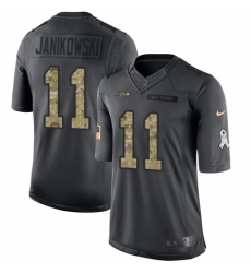 Men's Nike Seattle Seahawks #11 Sebastian Janikowski Limited Black 2016 Salute to Service NFL Jersey