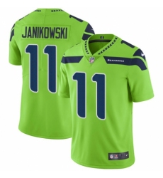Men's Nike Seattle Seahawks #11 Sebastian Janikowski Limited Green Rush Vapor Untouchable NFL Jersey