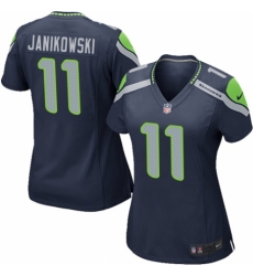Women's Nike Seattle Seahawks #11 Sebastian Janikowski Game Navy Blue Team Color NFL Jersey