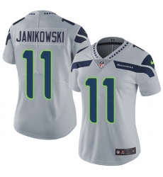 Women's Nike Seattle Seahawks #11 Sebastian Janikowski Grey Alternate Vapor Untouchable Elite Player NFL Jersey