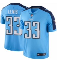 Men's Nike Tennessee Titans #33 Dion Lewis Limited Light Blue Rush Vapor Untouchable NFL Jersey
