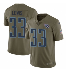 Men's Nike Tennessee Titans #33 Dion Lewis Limited Olive 2017 Salute to Service NFL Jersey
