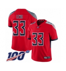 Men's Tennessee Titans #33 Dion Lewis Limited Red Inverted Legend 100th Season Football Jersey