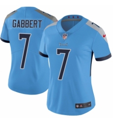 Women's Nike Tennessee Titans #7 Blaine Gabbert Light Blue Alternate Vapor Untouchable Elite Player NFL Jersey