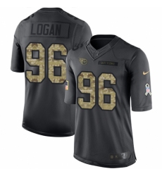 Men's Nike Tennessee Titans #96 Bennie Logan Limited Black 2016 Salute to Service NFL Jersey