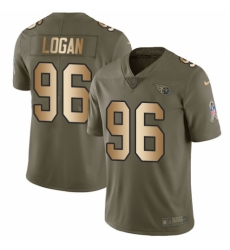 Men's Nike Tennessee Titans #96 Bennie Logan Limited Olive/Gold 2017 Salute to Service NFL Jersey