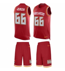 Men's Nike Tampa Bay Buccaneers #66 Ryan Jensen Limited Red Tank Top Suit NFL Jersey