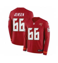 Youth Nike Tampa Bay Buccaneers #66 Ryan Jensen Limited Red Therma Long Sleeve NFL Jersey