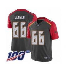 Youth Tampa Bay Buccaneers #66 Ryan Jensen Limited Gray Inverted Legend 100th Season Football Jersey