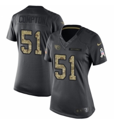 Women's Nike Tennessee Titans #51 Will Compton Limited Black 2016 Salute to Service NFL Jersey