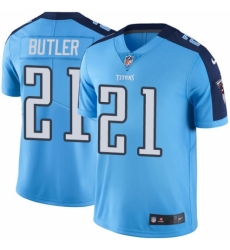 Men's Nike Tennessee Titans #21 Malcolm Butler Limited Light Blue Rush Vapor Untouchable NFL Jersey