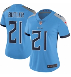 Women's Nike Tennessee Titans #21 Malcolm Butler Light Blue Alternate Vapor Untouchable Elite Player NFL Jersey