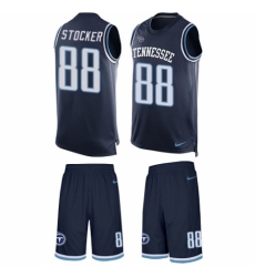 Men's Nike Tennessee Titans #88 Luke Stocker Limited Navy Blue Tank Top Suit NFL Jersey