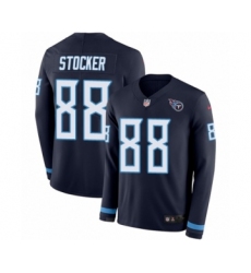 Men's Nike Tennessee Titans #88 Luke Stocker Limited Navy Blue Therma Long Sleeve NFL Jersey