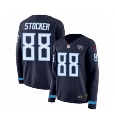 Women's Nike Tennessee Titans #88 Luke Stocker Limited Navy Blue Therma Long Sleeve NFL Jersey