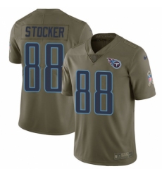 Youth Nike Tennessee Titans #88 Luke Stocker Limited Olive 2017 Salute to Service NFL Jersey