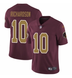 Men's Nike Washington Redskins #10 Paul Richardson Burgundy Red/Gold Number Alternate 80TH Anniversary Vapor Untouchable Limited Player NFL Jersey