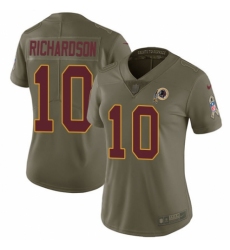 Women's Nike Washington Redskins #10 Paul Richardson Limited Olive 2017 Salute to Service NFL Jersey