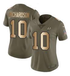 Women's Nike Washington Redskins #10 Paul Richardson Limited Olive/Gold 2017 Salute to Service NFL Jersey