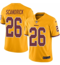 Men's Nike Washington Redskins #26 Orlando Scandrick Elite Gold Rush Vapor Untouchable NFL Jersey