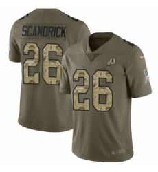 Men's Nike Washington Redskins #26 Orlando Scandrick Limited Olive/Camo 2017 Salute to Service NFL Jersey