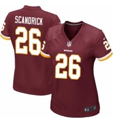Women's Nike Washington Redskins #26 Orlando Scandrick Game Burgundy Red Team Color NFL Jersey