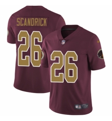 Youth Nike Washington Redskins #26 Orlando Scandrick Burgundy Red/Gold Number Alternate 80TH Anniversary Vapor Untouchable Elite Player NFL Jersey