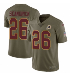 Youth Nike Washington Redskins #26 Orlando Scandrick Limited Olive 2017 Salute to Service NFL Jersey