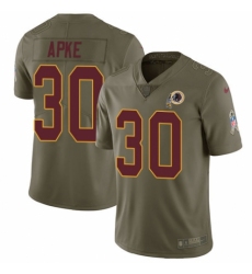 Men's Nike Washington Redskins #30 Troy Apke Limited Olive 2017 Salute to Service NFL Jersey