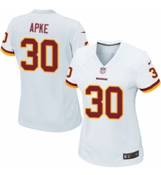 Women's Nike Washington Redskins #30 Troy Apke Game White NFL Jersey