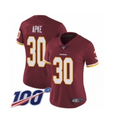 Women's Washington Redskins #30 Troy Apke Burgundy Red Team Color Vapor Untouchable Limited Player 100th Season Football Jersey