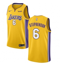 Men's Nike Los Angeles Lakers #6 Lance Stephenson Swingman Gold NBA Jersey - Icon Edition