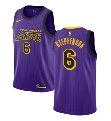 Women's Nike Los Angeles Lakers #6 Lance Stephenson Swingman Purple NBA Jersey - City Edition
