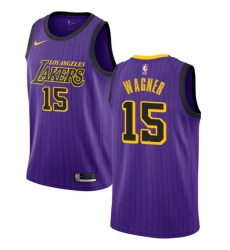 Women's Nike Los Angeles Lakers #15 Moritz Wagner Swingman Purple NBA Jersey - City Edition