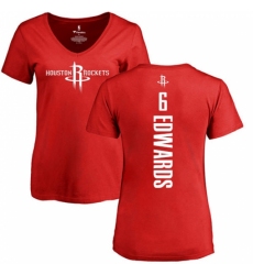 NBA Women's Nike Houston Rockets #6 Vincent Edwards Red Backer T-Shirt