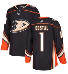 Youth Adidas Anaheim Ducks #1 Lukas Dostal Authentic Black Home NHL Jersey