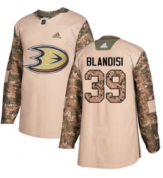 Men's Adidas Anaheim Ducks #39 Joseph Blandisi Authentic Camo Veterans Day Practice NHL Jersey