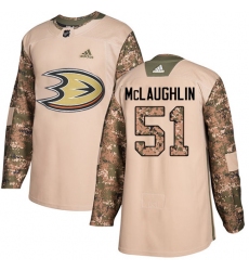 Men's Adidas Anaheim Ducks #51 Blake McLaughlin Authentic Camo Veterans Day Practice NHL Jersey