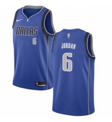 Women's Nike Dallas Mavericks #6 DeAndre Jordan Swingman Royal Blue NBA Jersey - Icon Edition