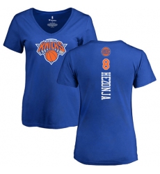 NBA Women's Nike New York Knicks #8 Mario Hezonja Royal Blue Backer T-Shirt