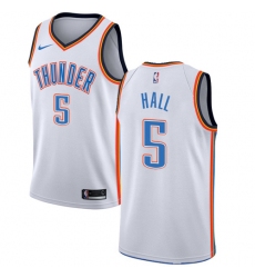 Men's Nike Oklahoma City Thunder #5 Devon Hall Swingman White NBA Jersey - Association Edition