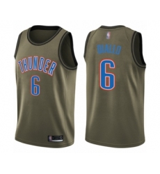 Men's Oklahoma City Thunder #6 Hamidou Diallo Swingman Green Salute to Service Basketball Jersey