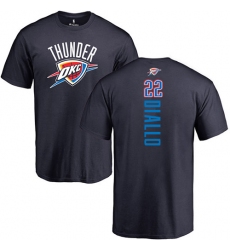 NBA Nike Oklahoma City Thunder #22 Hamidou Diallo Navy Blue Backer T-Shirt