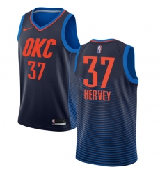 Youth Nike Oklahoma City Thunder #37 Kevin Hervey Swingman Navy Blue NBA Jersey Statement Edition